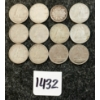 Image 1 : LOT OF 12 - 1951-1968 CDN 10 CENT COINS & 1893 5 CENT COIN