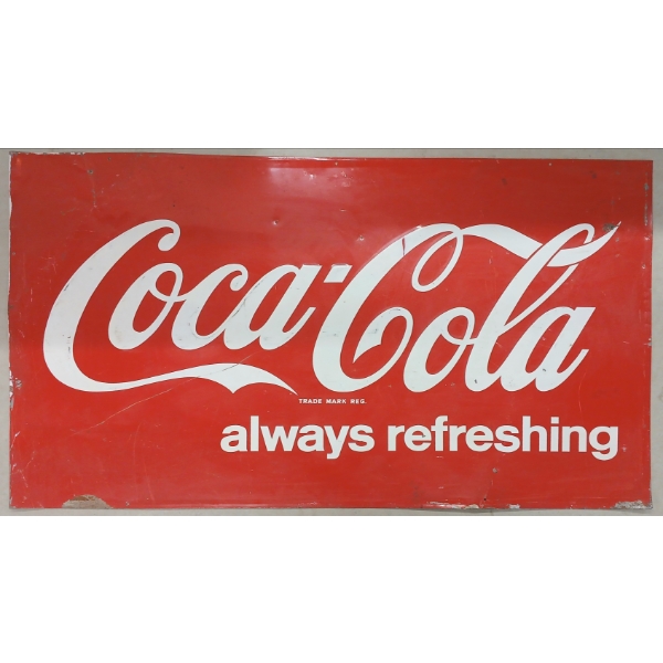 COCA-COLA "ALWAYS REFRESHING" - SST EMBOSSED SIGN
