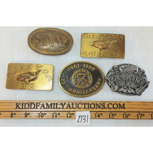 LOT OF 5 - BELT BUCKLES