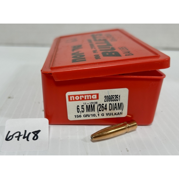 BULLETS: 63X NORMA 6.5MM (.264 IN) 155 GR SP