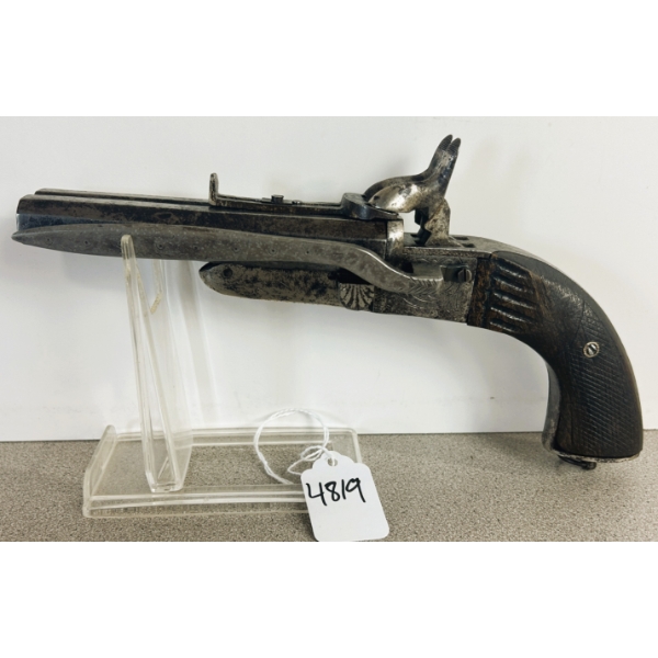 UNKNOWN SXS PISTOL IN .15MM PIN FIRE - ANTIQUE, NO PAL REQUIRED 