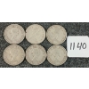 Image 2 : LOT OF 6 - 1960-1966 CDN 25 CENT COINS