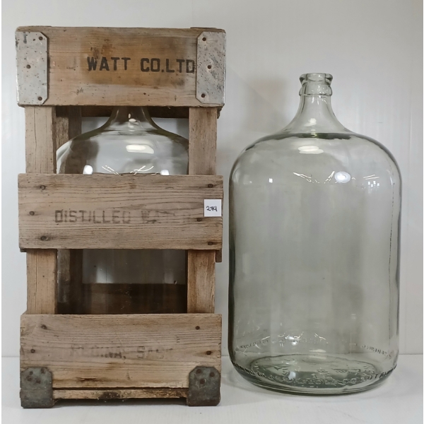 LOT OF 2 - GLASS CARBOYS - 6 GAL