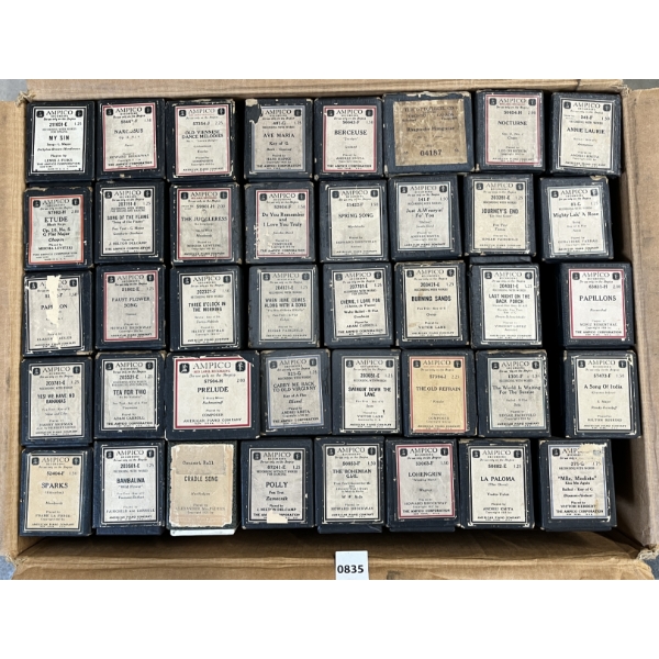 QTY OF AMPICO PIANO ROLLS - INCL "PAPILLONS," ETC.