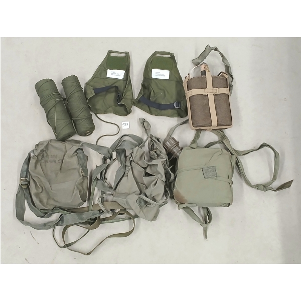 JOB LOT - MISC FIELD GEAR, CANTEENS & UTILITY ROPE