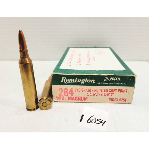 AMMO: 7X LIVE & 9X BRASS REMINGTON .264 WIN MAG 140 GR SP