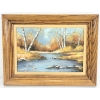 Image 1 : FOREST LANDSCAPE BY MARJORIE G. WATERS (PRS CDN ARTIST) - FRAMED OIL ON CANVAS