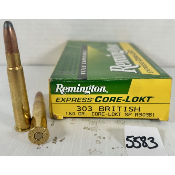 AMMO: 20X REMINGTON .303 BRIT - 180 GR SP