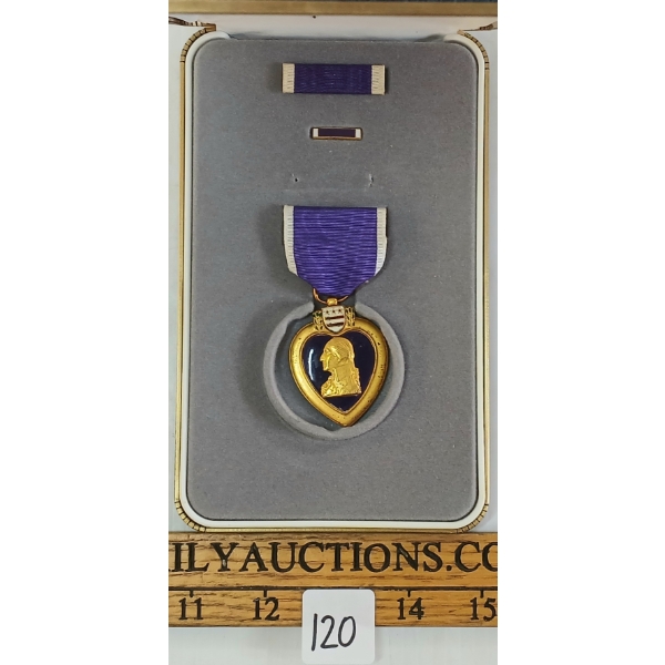 U.S. PURPLE HEART MILITARY MERIT MEDAL IN CASE - PETER A. ZAKREWSKI
