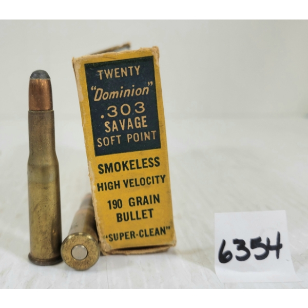 AMMO: 20X CIL DOMINION .303 SAV - 190GR - SP - COLLECTIBLE BOX