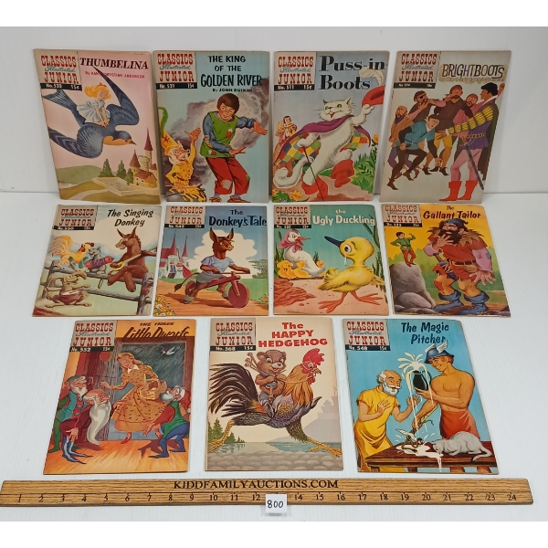 LOT OF 11 - 15 CENT CLASSICS ILLUSTRATED JUNIOR COMICS - INCL THE UGLY DUCKLING, ETC