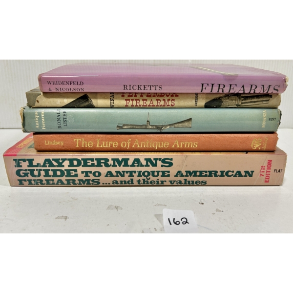 LOT OF 5 - ANTIQUE FIREARMS REFERENCE BOOKS