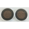 Image 5 : LOT OF 4 - 1848 & 1850 U.S. 1 CENT COINS & FCM WWII UNIQUE PENNIES & FORGOTTEN DECADE OF LINCOLN SET