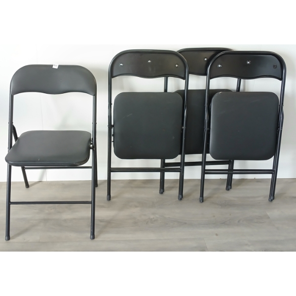 LOT OF 4 - PADDED FOLDING CHAIRS