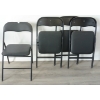 Image 1 : LOT OF 4 - PADDED FOLDING CHAIRS