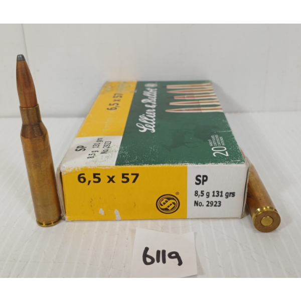 AMMO: 20X SELLIER & BELLOT 6.5X57 - 131GR - SP