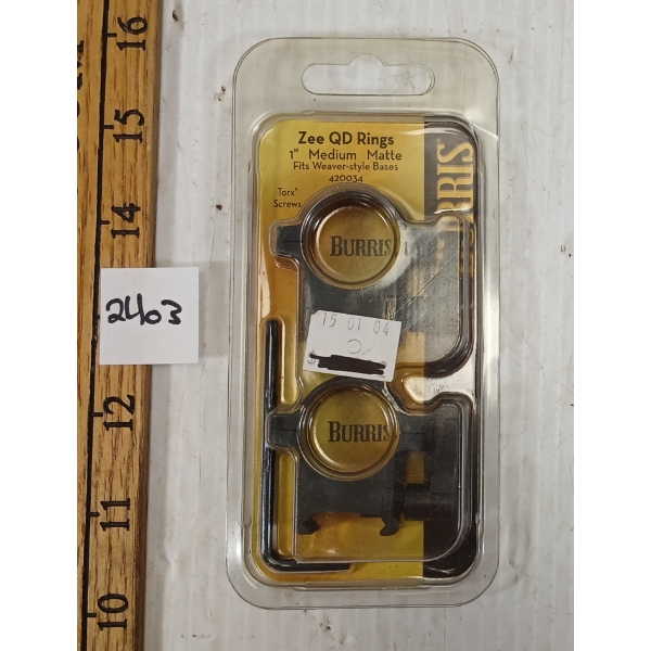 BURRIS ZEE QD SCOPE RINGS - SEALED