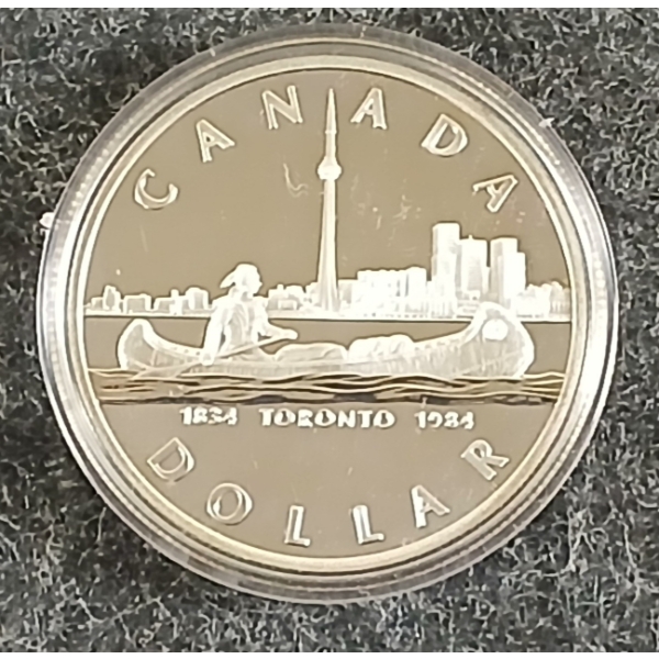 1984 RCM SILVER DOLLAR COIN - ANNIVERSARY OF TORONTO 