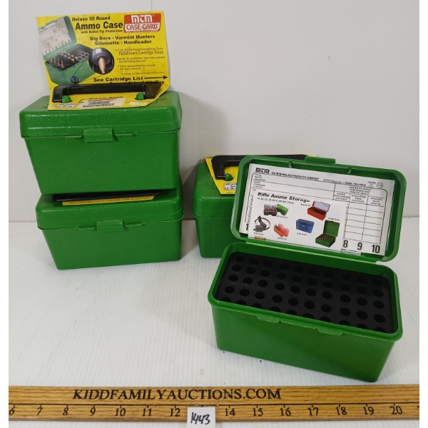 LOT OF 4 - CASE-GARD AMMO CASES