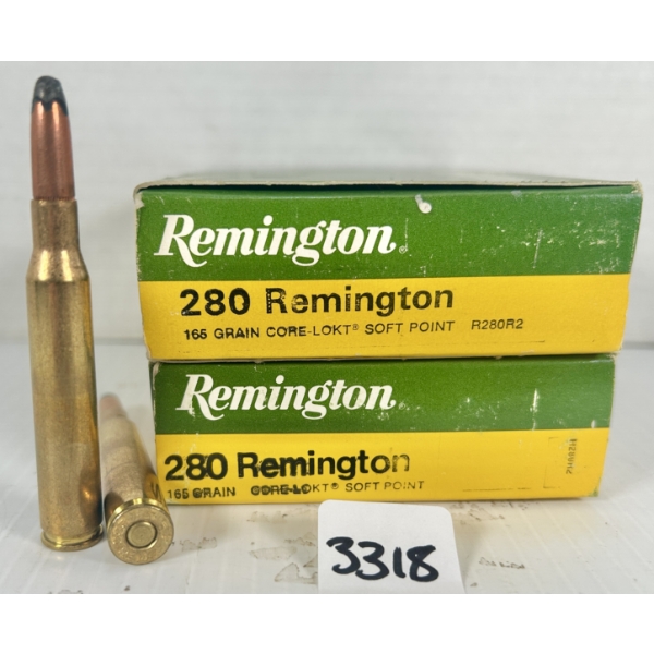 AMMO: 40X REMINGTON .280 REM - 165 GR SP
