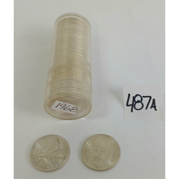 ROLL OF 1968 CDN 25 CENTS