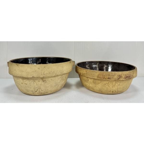 LOT OF 2 - PURITY FIRE CLAY ACID-PROOF BOWLS