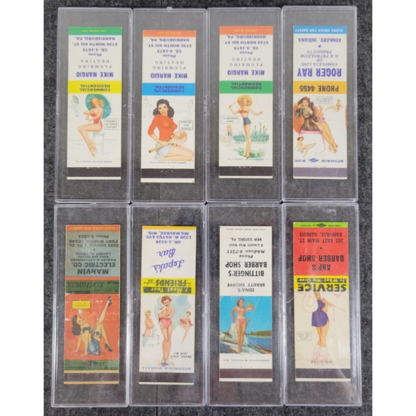 LOT OF 8 - PIN-UP ADVERTISING MATCHBOOK PACKAGES - DIAMOND MATCH DIV., SUPERIOR MATCH CO., ETC