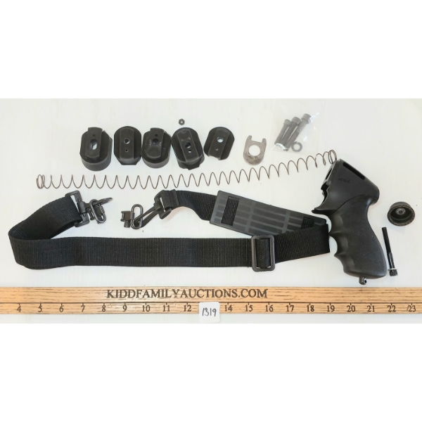 QTY OF REMINGTON 870 PARTS - PISTOL GRIP, SPACERS, FULL MAG SPRING, ETC