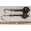 Image 1 : LOT OF 2 - PULLEYS W/ HOOKS - MARKED TORONTO & LTD