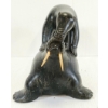 Image 5 : POLAR BEAR EATING WALRUS BY MATHEWSIE AMIDLAK (PRS. CDN ARTIST) - STONE