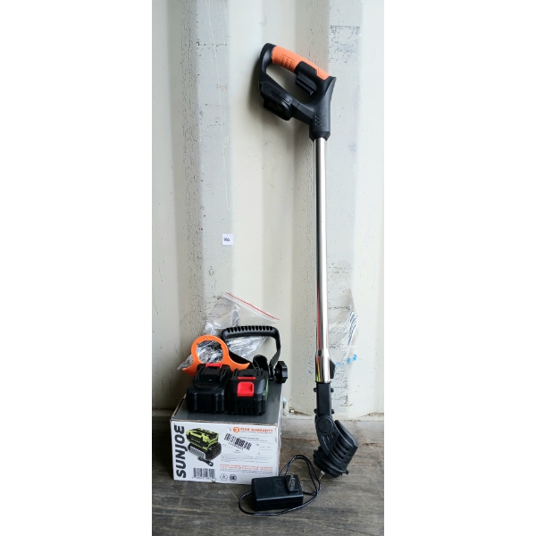 LOT OF 2 - ADVANCE AUTOPARTS WEED WACKER & SUNJOE 100V BATTERY CHARGER