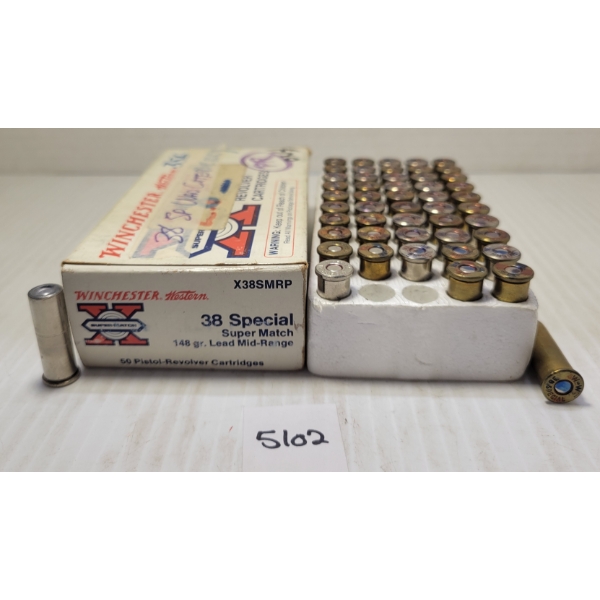 AMMO: 50X MIXED .38 SPL - 148GR - LEAD WADCUTTER