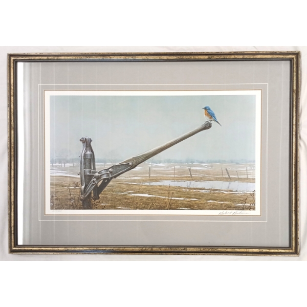 "EARLY SPRING-BLUEBIRD" BY ROBERT BATEMAN (PRS CDN ARTIST) - FRAMED PRINT