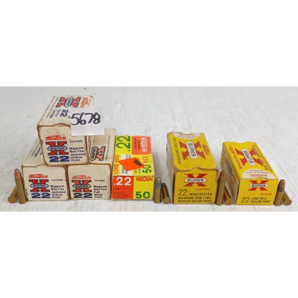 AMMO: APPROX 255X WINCHESTER & NEROXIN .22MAG & LR 