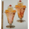 Image 1 : LOT OF 2 - ICE CREAM SUNDAES - CARDBOARD ADS