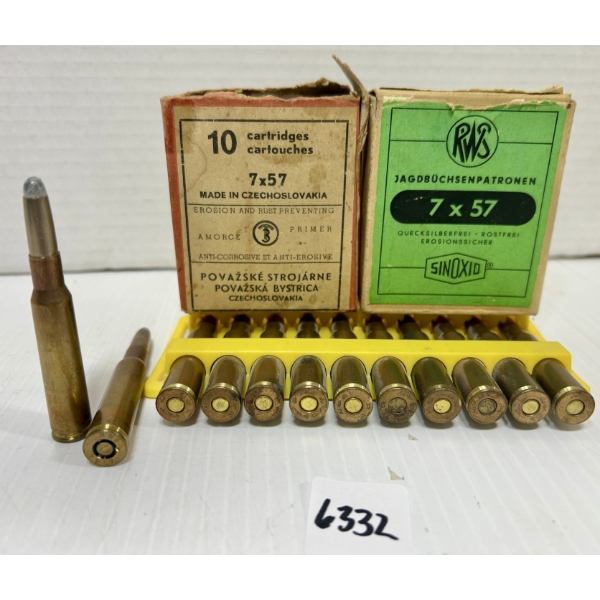 AMMO: 30X MIXED 7 MM MAUSER - 10X SP & 20X FMJ