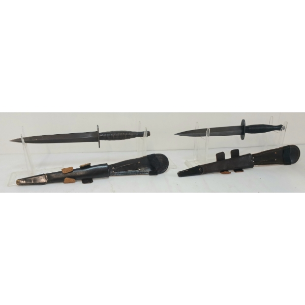 LOT OF 2 - DAGGERS W/ SHEATHS