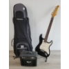 Image 1 : LOT OF 3 - GWL ELECTRIC GUITAR W/ BACKPACK CASE, ROBSON AMP & STAND