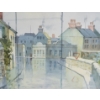 Image 2 : RAINY CITYSCAPE BY GORDON PETERS(1920 - 2014) - FRAMED WATERCOLOUR ON PAPER