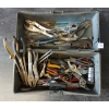 Image 1 : JOB LOT - OLD PAL TACKLE BOX W/ TOOLS - INCL MISC PLIERS & WRENCHES