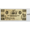 1841 CHESAPEAKE & OHIO CANAL COMPANY $5 BANKNOTE