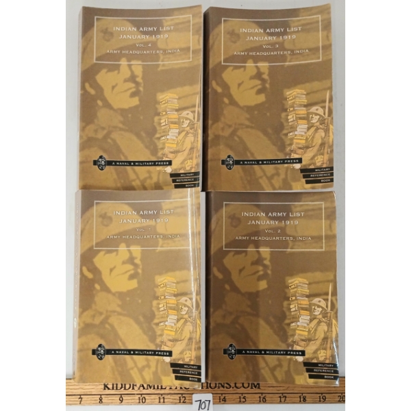 LOT OF 4 - "INDIAN ARMY LIST JANUARY 1919" VOL'S. 1-4 - NAVAL MILITARY PRESS BOOKS