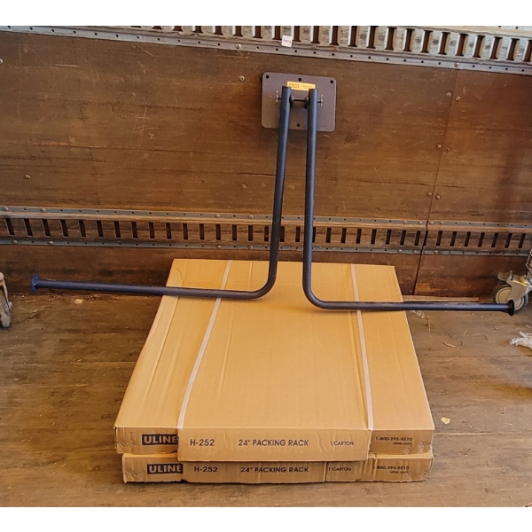 LOT OF 2 - 24IN WALL MOUNT PACKING RACKS