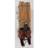 Image 6 : FOLK ART LOG HAULING WAGON W/ HORSES