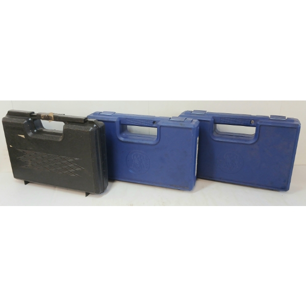 LOT OF 3 - HARD HANDGUN CASES