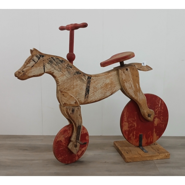 THE GALLOPING GEE-GEE HORSE W/ STAND