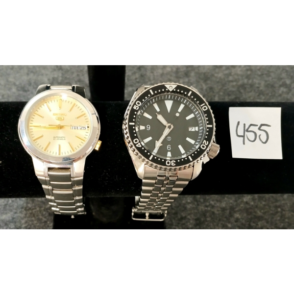 LOT OF 2 - MEN'S SEIKO WRISTWATCHES