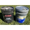 Image 1 : LOT OF 2 - HYD FLUID & MOTOR OIL - 1/2 FULL PAILS 
