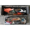 Image 1 : TOOLBOX W/ CONTENTS - INCL HAMMER, WORK GLOVES, ETC