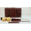 Image 7 : GENTLEMAN'S TRAVEL BAG - CROCODILIAN BELLY LEATHER W/ CONTENTS - EARLY 20TH CENTURY
